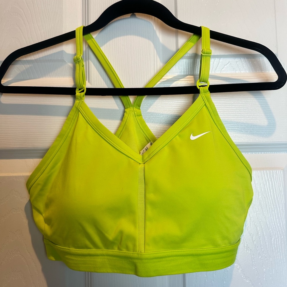 Nike: neon green sports bra- new without tags